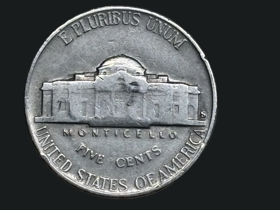 1952S RPM-003 Variety Vista Jefferson Nickel error - Image 3 of 4