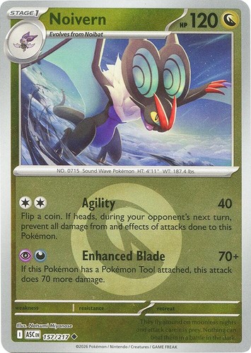 Noivern (Energy Symbol Pattern) 157/217 Reverse Holofoil ME: Ascended Heroes NM