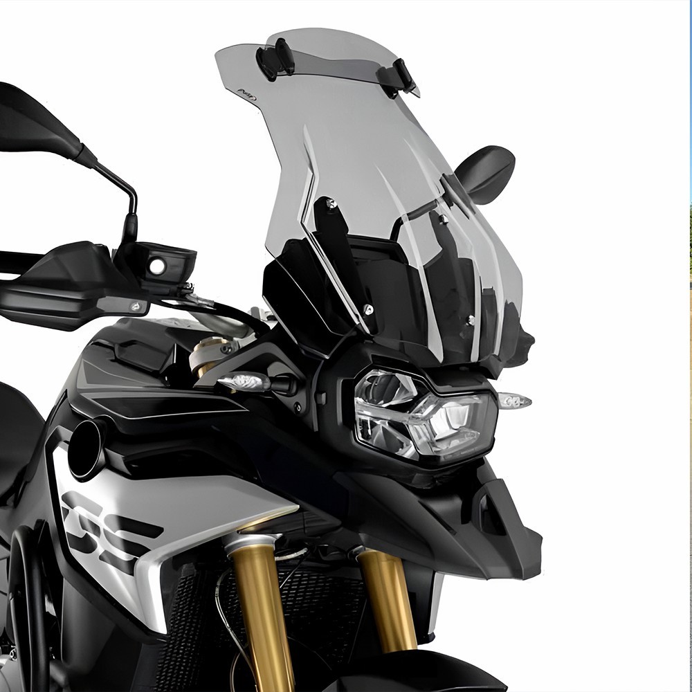 Adjustable Motorcycle Windshield Clip On Extension Spoiler Deflector Wind Smoke