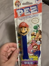 PEZ Super Mario Dispenser & Candy Nintendo Orange Strawberry Cherry New Sealed!
