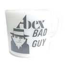 Coffee Mug Vintage Federal Milk Glass BAD GUY Mug -oven proof I Had A Bad Idea