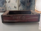 Vintage Coca-Cola Wooden Crate Red 24-Bottle Carrier Rustic Decor 24" x 12" x 4"