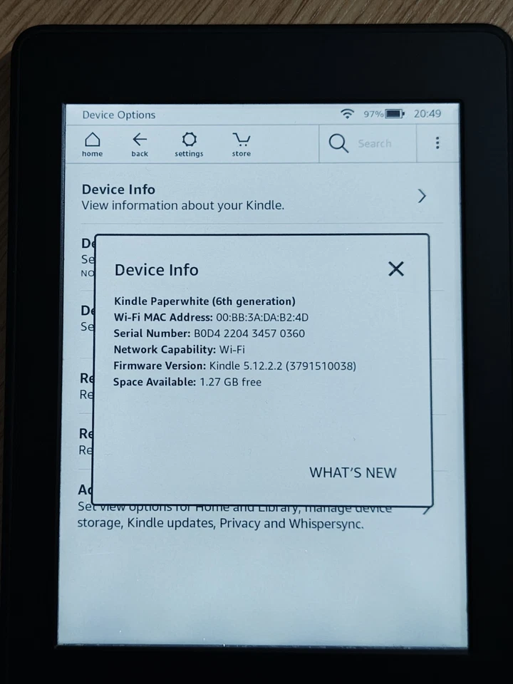Amazon Kindle Paperwhite 6th Generation 6th Gen - 2GB Wi-Fi 6" eBook Reader - Image 4 of 4