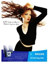 1998 Philips Vintage Print Ad USB Digital Speakers PC Let's Make Things Better