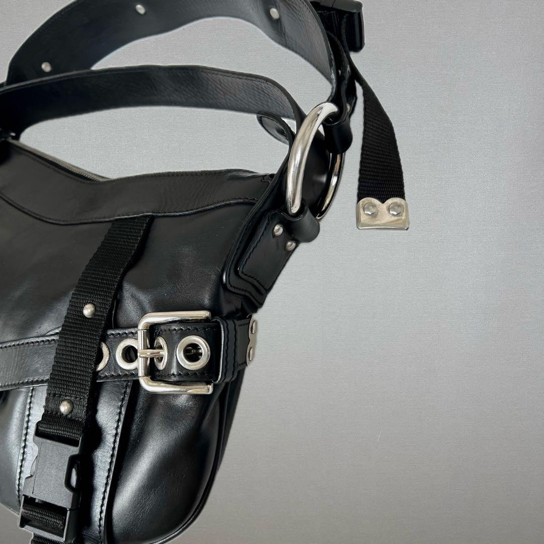 【国内発/関税/送料込】DOLCE & GABBANA ◆ ベルトバッグ DOLCE & GABBANA Harness Shoulder bag Black Leopard Belt Logo