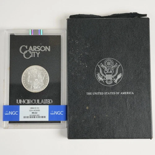 1884-CC GSA Morgan Dollar $1 MS62 NGC w/ Box no COA 31679
