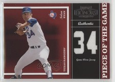 2004 Playoff Honors Die-Cut Jersey Number Jerseys /100 Nolan Ryan #PG-21 HOF e8a