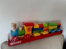 Kooky Woodland Holz Eisenbahn Zug Stapelzug Holzspielzeug Neu OVP