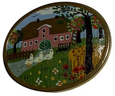 UHLIG signed vintage brooch Made in Austria 2" EUC