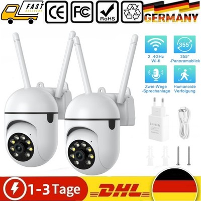 1-2Pack ANRAN 2MP FUNK WLAN WIFI IP NETZWERK CAMERA ÜBERWACHUNGSKAMERA AUßEN PTZ