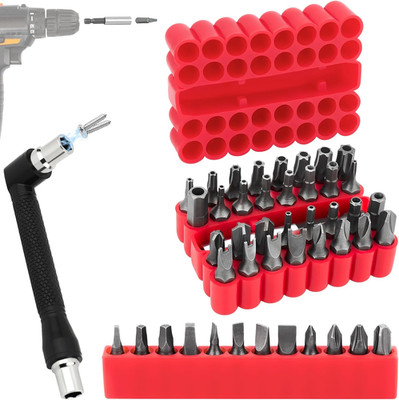 46Pcs Security Bit Set with Security Torx, Square, Metric & SAE Hex, Torq, Phill