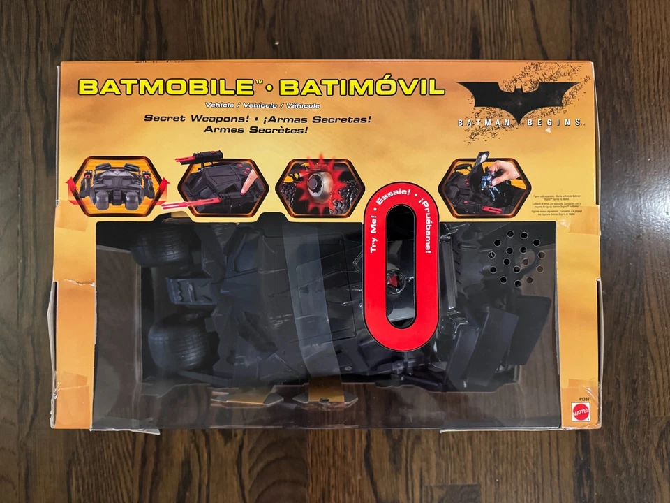Vintage 2005 Mattel BATMAN Begins Electronic Tumbler BATMOBILE Sealed New H1387 - Image 2 of 4