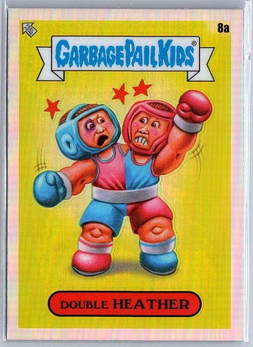 Double Heather #8a card from 2024 Garbage Pail Kids Chrome Contests of Losers
