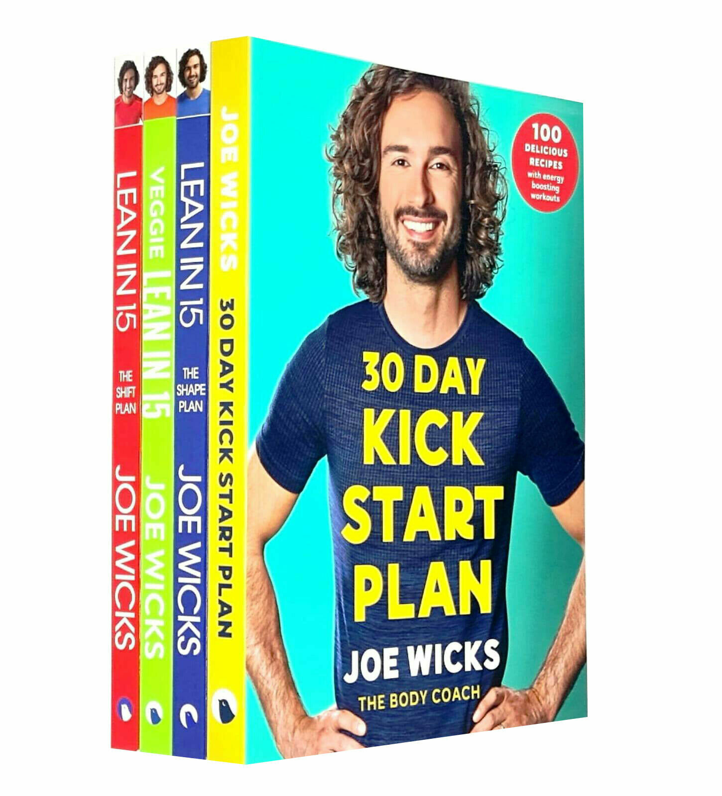 Joe Wicks 4 Books Collection Set 30 Day Kick Start Plan, Veggie Lean in 15