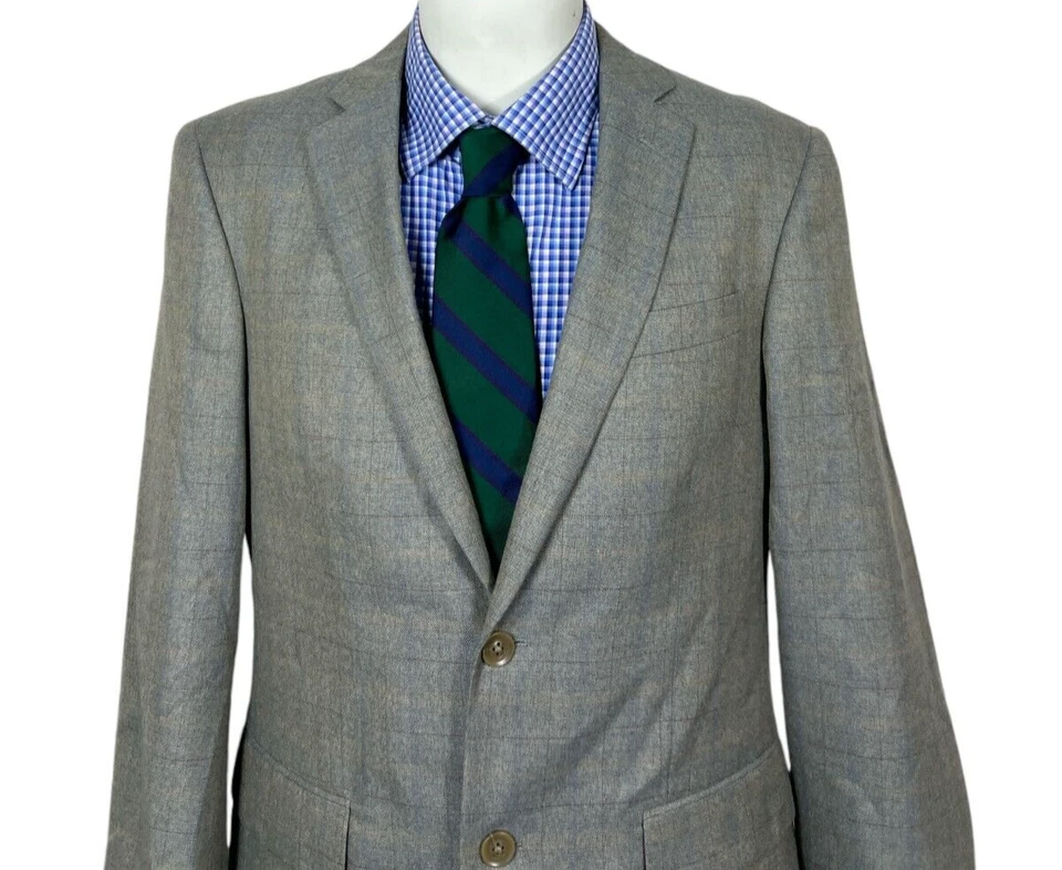 Chaqueta Abrigo Deportivo Jean Paul Germain Gris Ventana 2 Botones Para Hombre 38R Bonita. Foto 2 de 4