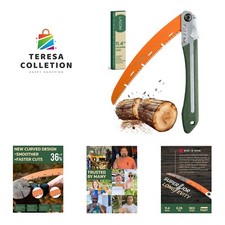 Folding Camp Saw for Cutting Branches, 11.4" Curved Blade  SK5 Steel, Ergono...