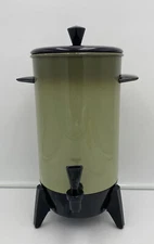 Vintage Electric Coffee Percolator Avocado Green B-9259-36, 22 Cup, Made In USA