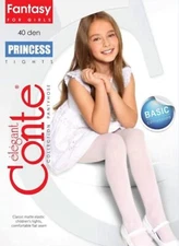 Conte Princess 40 Den - Fantasy Elegant Semi-Opaque Tights For Girls - 4yr. 6yr.