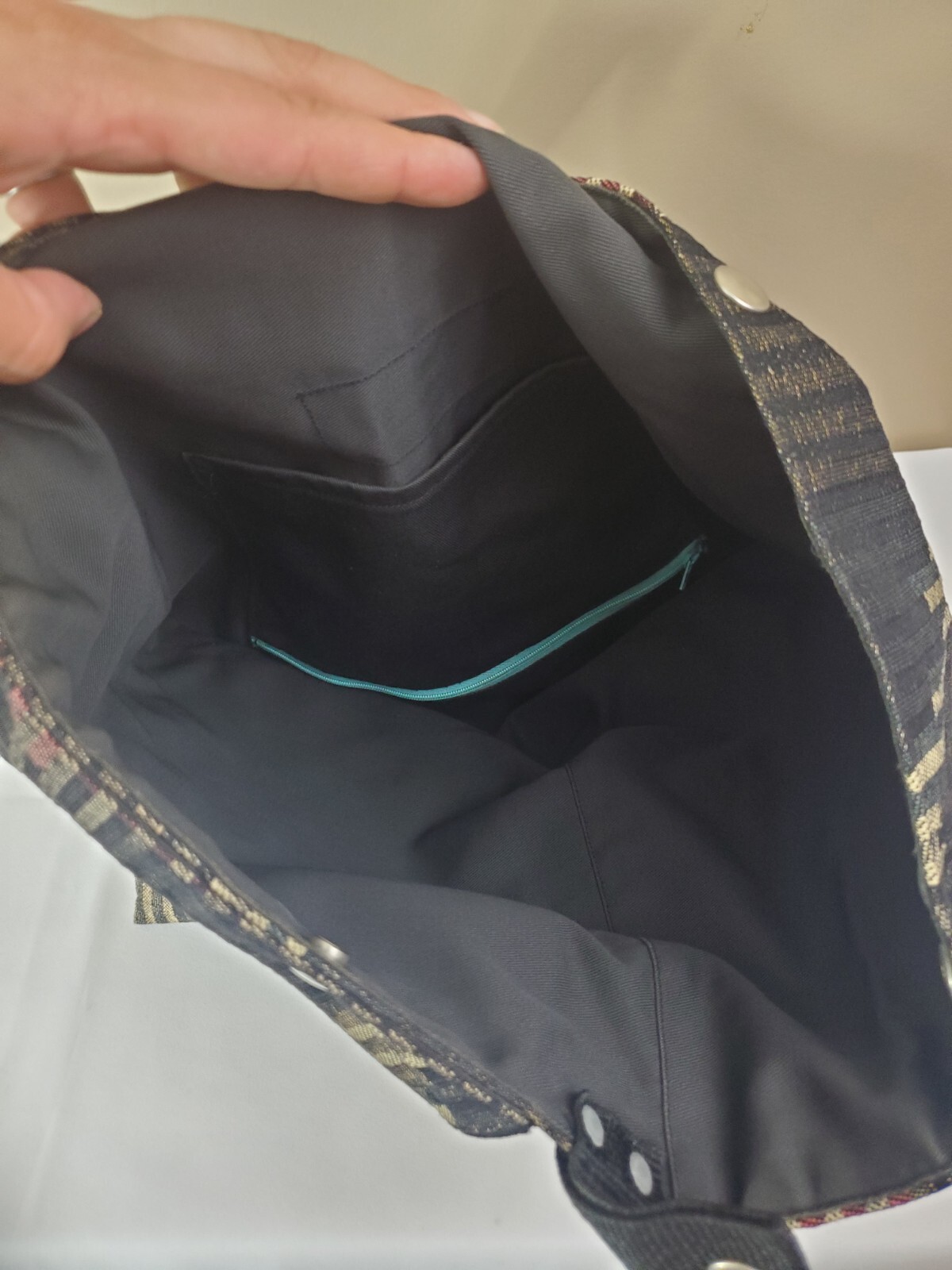 Colorblock Multi-Snap Adjustable Asymmetrical Bac… - image 10