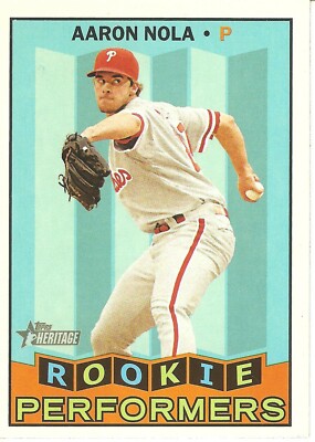2016 TOPPS HERITAGE AARON NOLA ROOKIE PERFORMERS BASEBALL CARD  RP-AN