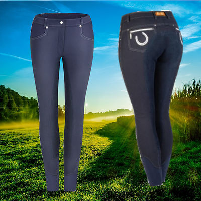 Cavallo Reithose Coron Vollbesatz, marine, Cavallo Coron, Stiefelreithose 