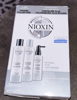 Nioxin System 1 Natural Hair Light Thinning 3-Step Kit for Unisex