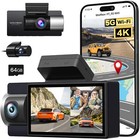 WOLFBOX i17 Dash Camera Front and Rear 3Channel 4K Dash Cam Built-in 5G WiFi GPS