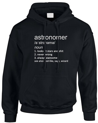 Astronomer Funny Definition Men's Mens Hoody Gift Idea Astronomy Science Stars