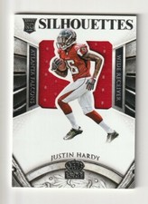 justin hardy 2015 panini crown royale silhouettes 187/299 falcons