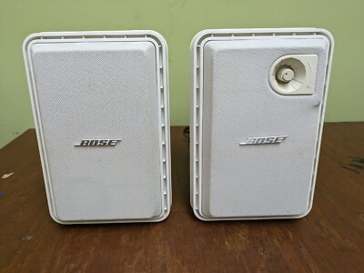廃盤希少品 BOSE ボーズ CB-300w ペア ホワイト ブラケット BOSE Lifestyle Powered Speakers 6 X 9 White With Wires Vintage