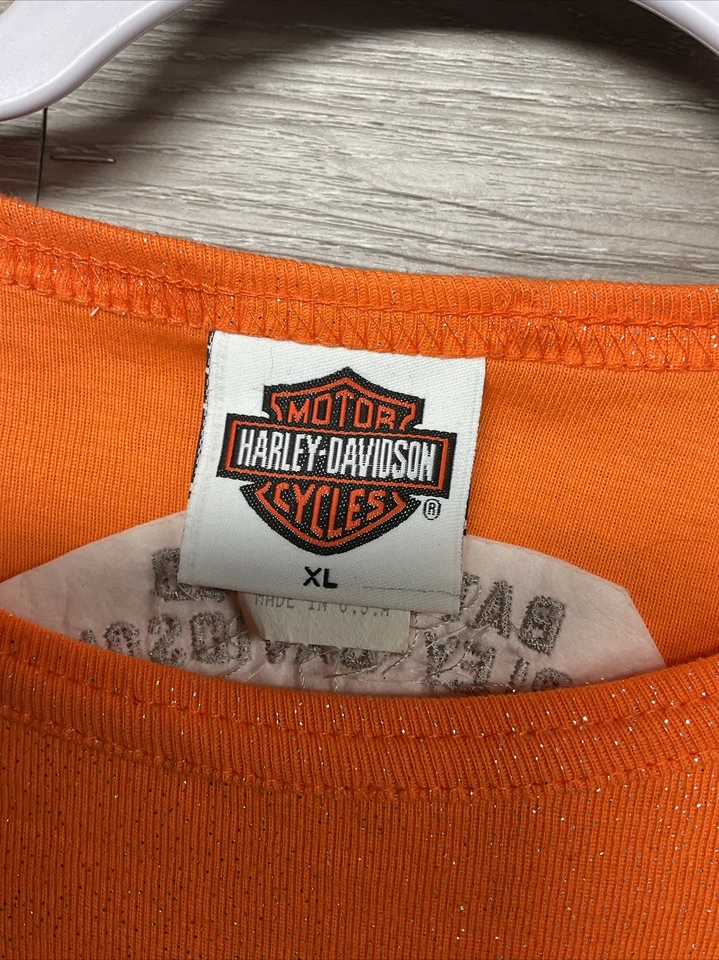 Camiseta Harley Davidson XL vintage años 90 espalda abierta Gettysburg PA Sparkles Foto 4 de 4