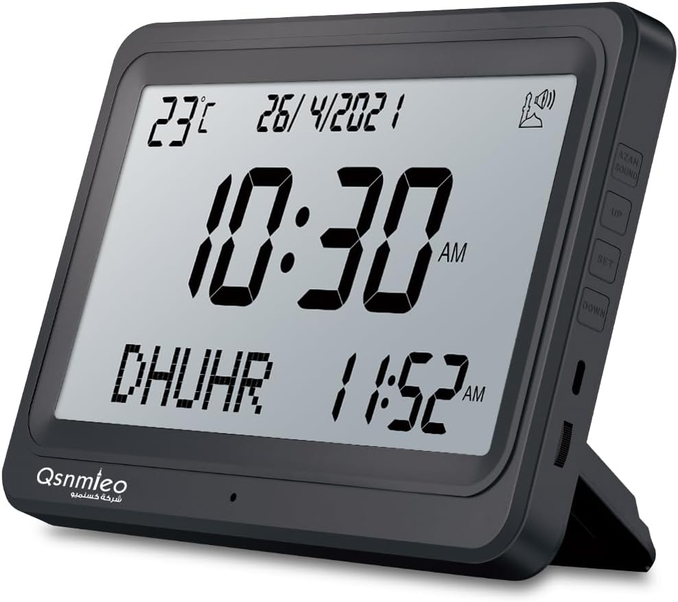 Azan Clock for Usa-Automatic Worldwide Digital 8 Azan Prayer Sounds Islamic Wall
