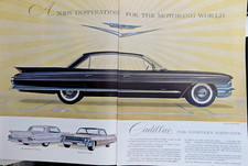 1961 Cadillac Sixty-two Sedan Fleetwood Special Coupe Black Car Vintage Print Ad