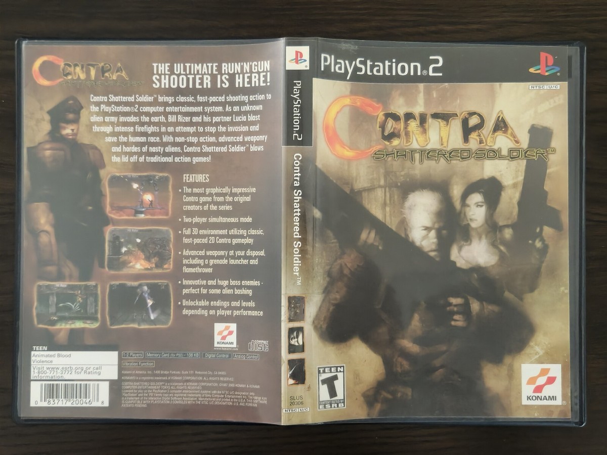 Contra: Shattered Soldier (Sony PlayStation 2, 2002) Authentic