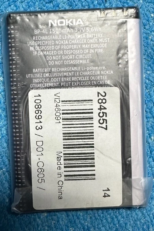 Nokia BP-4L En Bolsa Sellada!Para Nokia E90 Y E52! Totalmente NUEVA! Original! - Imagen 2 de 2