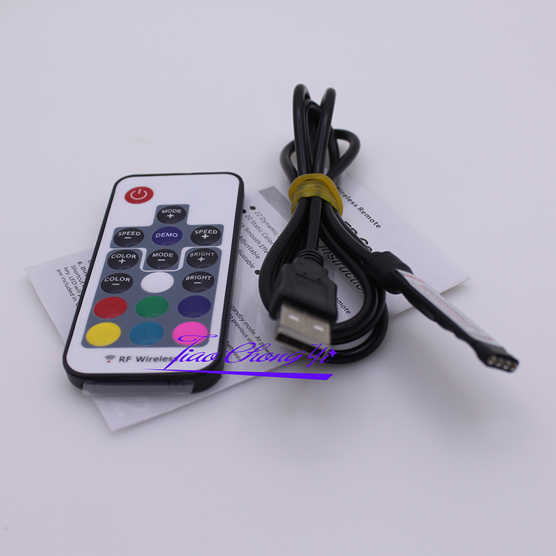 USB RGB Controller 5V 24V 17Keys RF Remote Controller Led Dimmer for 5V ...