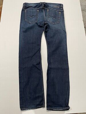 Diesel Safado Dark Washed Button Fly Reg Slim Straight Fit Diesel Safado Dark Washed Button Fly Reg Slim Straight Fit