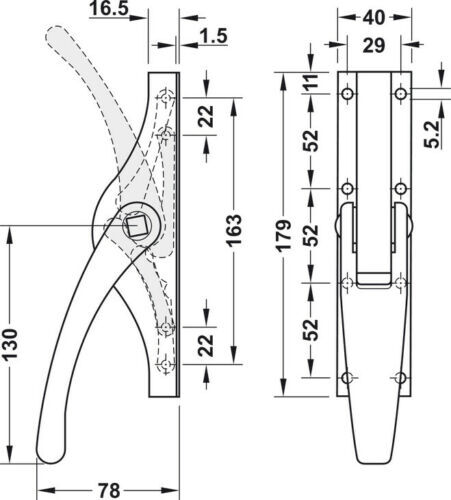 SUPAWAY 2 Pezzi Cerniera A Bullone M16 X 200mm, Cerniera A