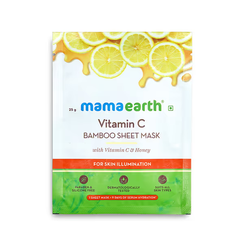 Mamaearth Vitamin C Bamboo Sheet Mask with Vitamin C and Honey - 25 gm - Picture 6 of 6