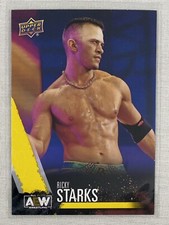 2021 AEW Upper Deck Ricky Starks #26 Yellow Parallel Jazwares Exclusive card