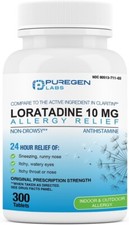 Puregen Labs Loratadine Allergy Relief 10mg 300 Tablets Exp. 01/27