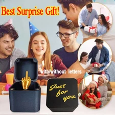 Middle Finger in A Box Funny Surprise Box Pop Up Novelty Fun Festival