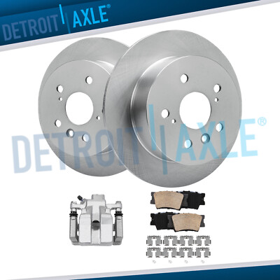 Rear Disc Rotors Left Caliper Brake Pads for 2013-2017 Toyota Camry Avalon ES350