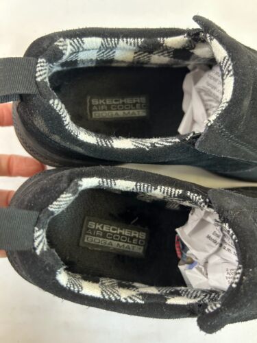 Scarpe Skechers donna 7,5 Goga Max impermeabili muletto slip on 15556 nero scamosciato - Foto 3 di 6