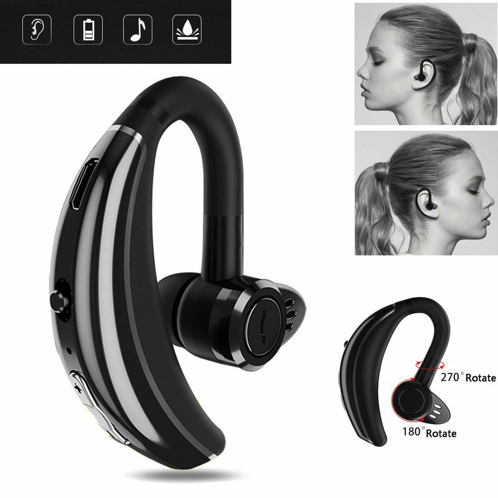 Noise Cancelling Bluetooth Earphone Loud Voice Wireless Headset Ear Hook Earbuds-image