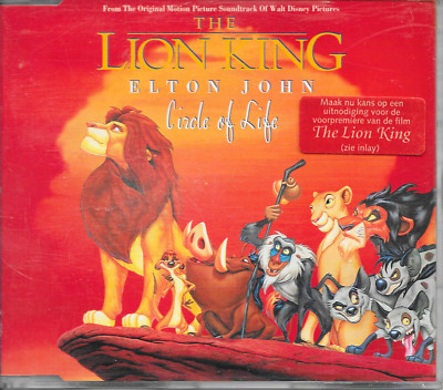 ELTON JOHN - Circle of life CDM 4TR Europe 1994 (Mercury) Lion King