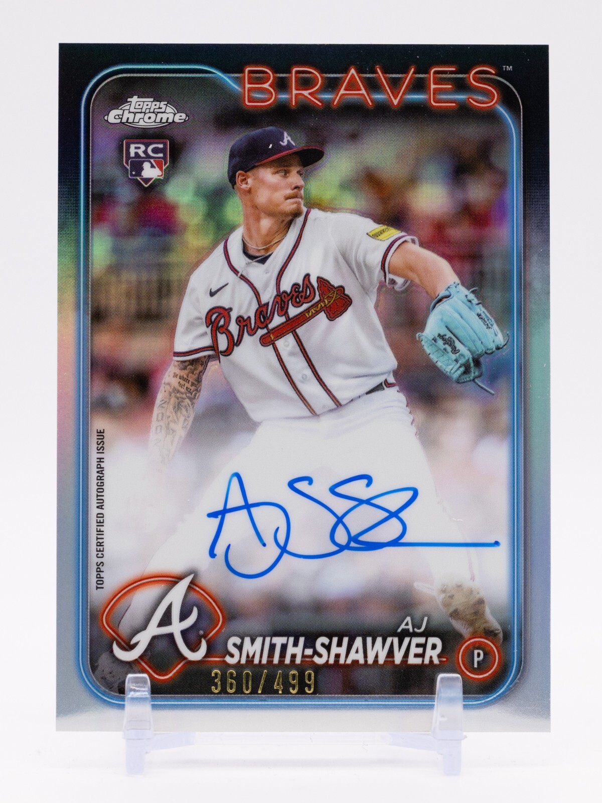 2024 Topps Chrome - Rookie Autographs AJ Smith-Shawver #RA-AJS Refractor /499
