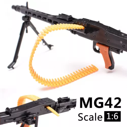 1: 6 World War II Soldier Weapon MG42 Machine Gun Model Fit 12"Action Figure Toy