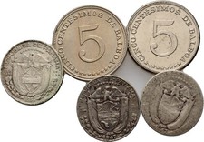 Balboa, Panama Centimos 5  Stück  Original Münze #THW80