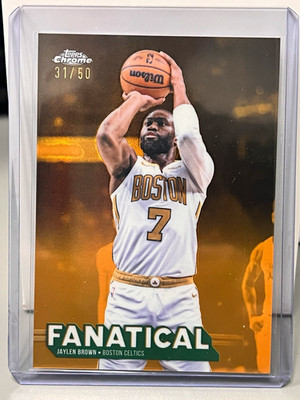 Topps Chrome Update 2026 Jaylen Brown Boston Celtics #FAN-8 Fanatical 31/50